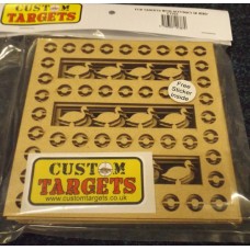 6 PACK   'FAIRGROUND DUCK SHOOT' REACTIVE PELLET CATCHER INSERTS - to fit 14cm Pellet Catchers.