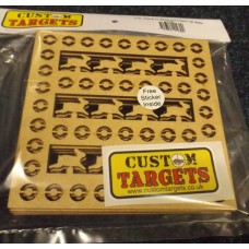 6 pack Fairground  Rabbit Shoot   REACTIVE TARGET INSERTS for 14cm Pellet Catchers