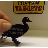 Custom Targets Black DUCK  Acrylic Keyring