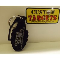 Custom Targets Black Grenade  Acrylic Keyring
