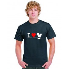 I LOVE SQUIRRELS  (Roasted Fried Stewed) HEAVY T SHIRT black  (small to 5XL)