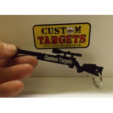 Custom Targets Black RIFLE acrylic KEYRING