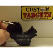 Custom Targets Black Squirrel Acrylic Keyring